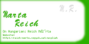 marta reich business card